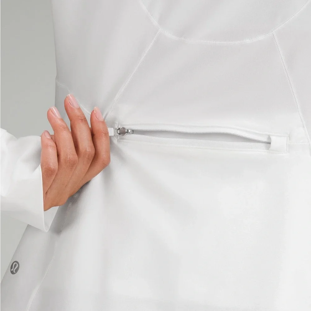 Lululemon mist Over Windbreaker Jacket in White- never worn! Size 2